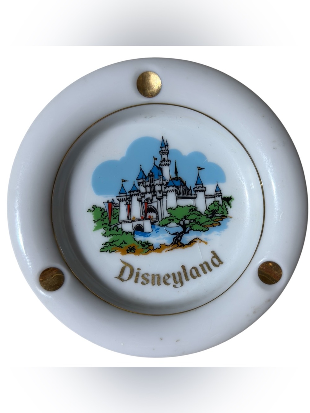 Vintage Disneyland Sleeping Beauty Castle Ashtray Japan 1960s